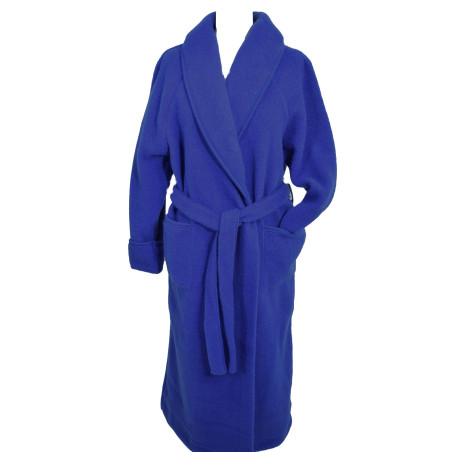 Robe de chambre laine des Pyrénées bleu roi