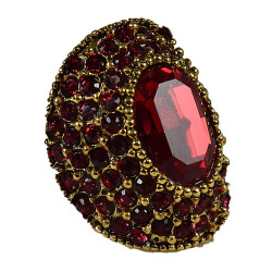 Bague Strass rouge