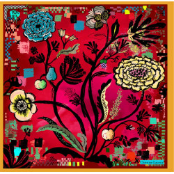 Foulard en soie Eve's eden rouge