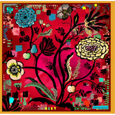 Foulard en soie Eve's eden rouge