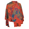 Cape poncho Picasso rouge